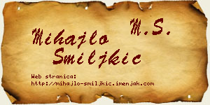 Mihajlo Smiljkić vizit kartica